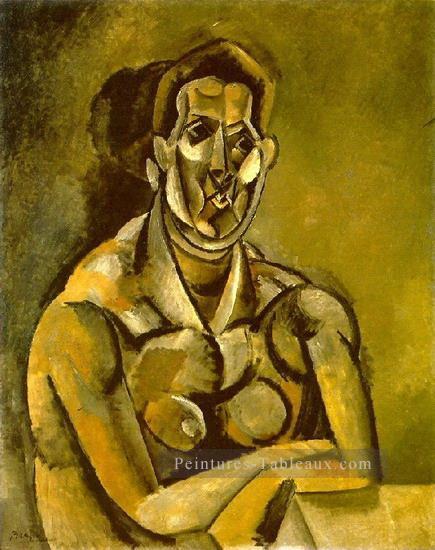 Buste de la femme Fernande 1909 cubisme Pablo Picasso Peintures à l'huile